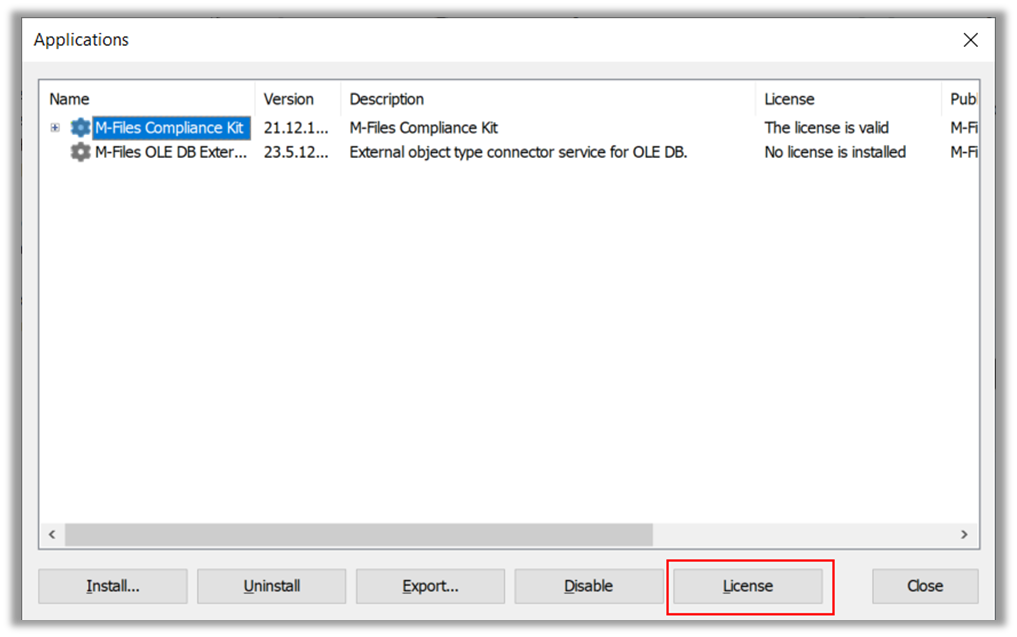 The Structure of the Application is Invalid Error