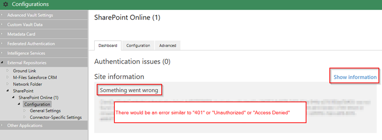 SharePoint Online: Not Found error on the metadata card when selecting ...