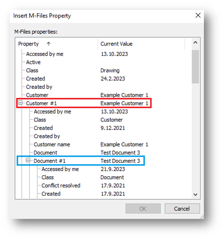Resolving Deep Nested Properties in Office Document's Metadata