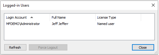 Check logged-in users