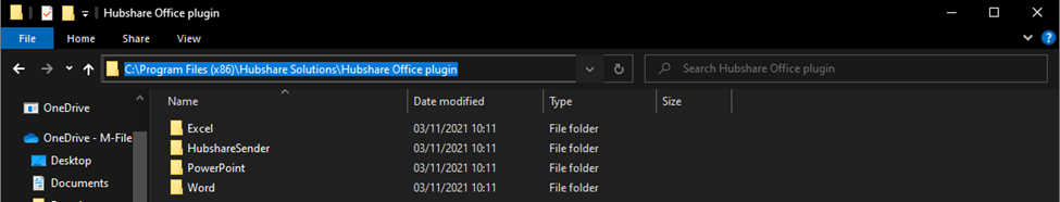 How to change logging level of Hubshare Office plugin