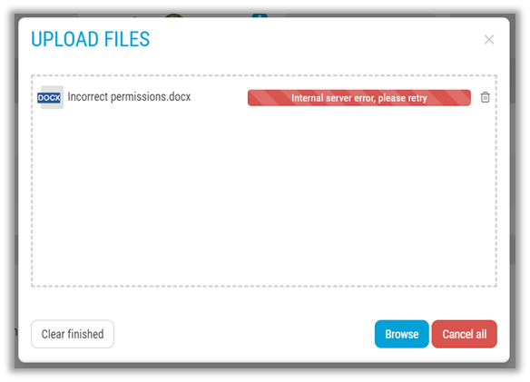 Hubshare Files Module Uploading Error 