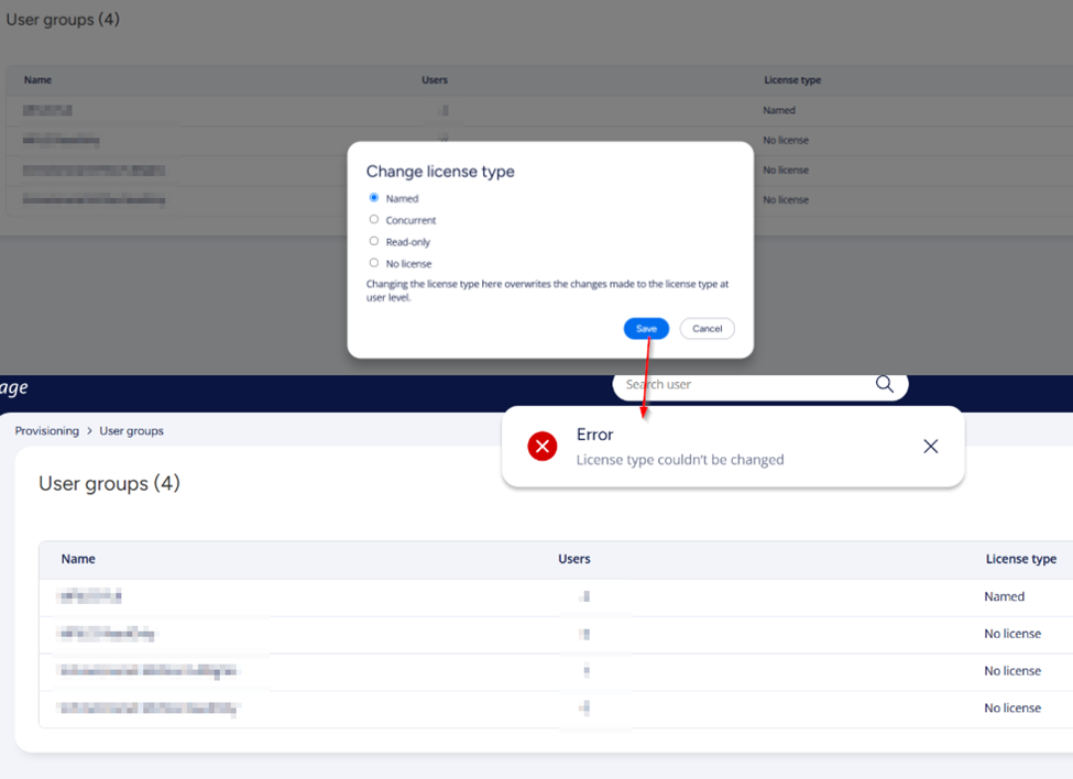 License type couldn't be changed - with more than one provisioning ...