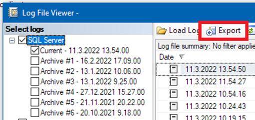 How to Get a SQL Server Log from Microsoft SQL Server Management Studio