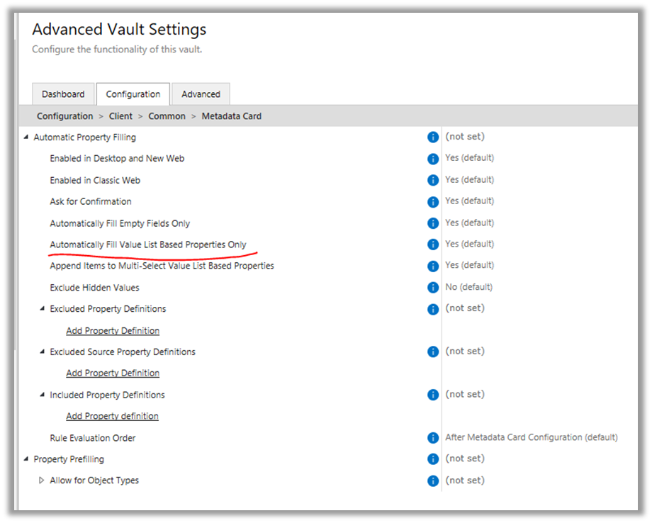 Auto Fill Properties Do Not Populate All Properties in M-Files